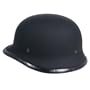 German Motorcycle Cruiser Biker Half Helmet Matte Flat Black DOT