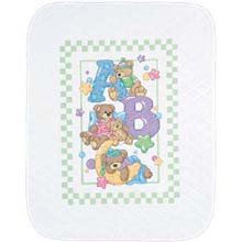 Dimensions Baby Hugs ABC Bears Quilt Stmpd X-Stitch Kit