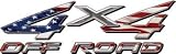 Full Color 4×4 Offroad Truck Decals with American Flag