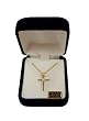 Pack of 2 Gold & Pearl Cross Pendant Necklaces