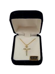 Pack of 2 Gold & Pearl Cross Pendant Necklaces