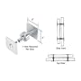 C.R. LAURENCE PB011BS CRL Brushed Stainless Spacers for Use With Bullet Resistant Protective Barrier Surround Sound Speak Thru System