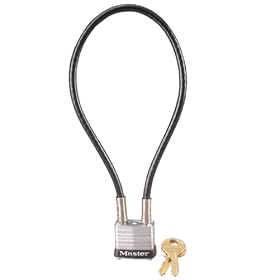 Master Lock 97DSPT  Flexible Steel Cable with Lock for Gun Security