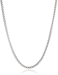14k Italian Gold Diamond Cut Hollow Box Chain Necklace