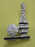 Rhinestone Ball & Pin Brooch
