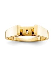 14k Peg Set Solitaire Ring Semi-Mounting, No Center Stone Included