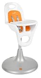 Boon Flair Pedestal High Chair With Pneumatic Lift Coconut Seat And Tangerine Pad Image