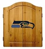 Seattle Seahawks NFL Dart Cabinet and Dartboard Set by Imperial International