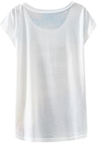 Pink Queen Women's Purple Sky Crewneck Loose Summer Tops