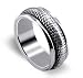 Mens 9 MM Sterling Silver Spinning Band Ring