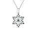 Blue Diamond Snowflake Pendant 1/7 Carat (ctw) in White Gold