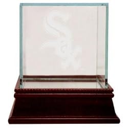 Chicago White Sox Engraved Baseball Glass Display Case
