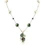 Sterling Silver White, Peach and Peacock Coin Freshwater Cultured Pearl Cluster Chain Necklace (5-13mm), 18"