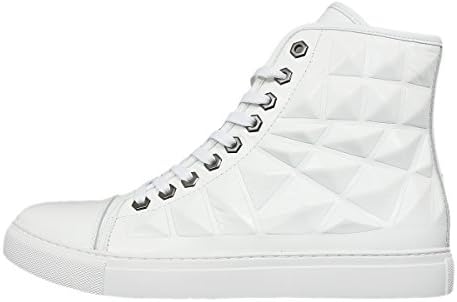 Pyramid Embossed Cushion Leather High Top Sneakers 009