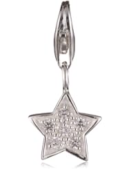 VINANI brand Germany 925 Sterling Silver Charm Pendant tiny Star shiny Zirconia white HSTZ