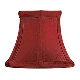 Red Dupioni Silk Bell Shade