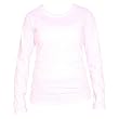 Long Sleeved White Classic Fit Tunic Length Womens' Solid color contoured T-Shirt, 100% cotton,