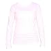 Long Sleeved White Classic Fit Tunic Length Womens' Solid color contoured T-Shirt, 100% cotton,