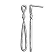 14K White Gold Diamond Earrings