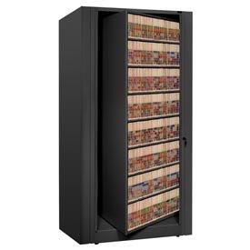 Rotary File Cabinet Starter Shelves Black
