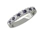 Evann 14K White Gold Sapphire & Diamond Semi-Eternity Ring