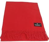 Bruno Piattelli Red Designer Unisex Wool Scarf Scarves