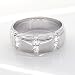 0.60 Carat Princess Diamond Gents Ring in 18ct Solid White Gold