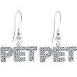 Penthouse Sterling Silver Jeweled Pet Earrings