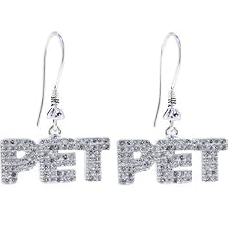 PENTHOUSE Sterling Silver Jeweled PET Earrings