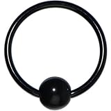 16 Gauge Black Acrylic Ball Captive Ring