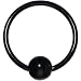 16 Gauge Black Acrylic Ball Captive Ring