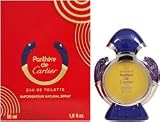 Panthere de Cartier by Cartier for Women 1.6 oz Eau de Toilette Spray Rechargeable Case with Blue Panthers
