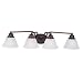 Orleans 4-Light Vanity Fixture- Bronze