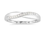 Diamond Channel Set Twist Ring in 10K White Gold