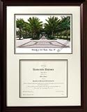 University of South Florida Graduate Framed Lithograph w/ Diploma Opening