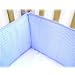 Classic Stripes Baby Crib Bumper - color: Sky Blue Stripes