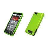 Motorola Droid X MB810 Neon Green Rubberized Hard Cover Crystal Case