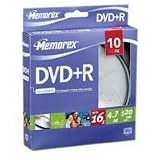 Review Memorex 864111-10H / Memorex - 10 x DVD+R - 4.7 GB ( 120min ) 16x - spindle - storage media