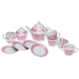 Gingham Porcelain Tea Set