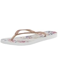 Shoes: Havaianas Womens Slim Season Flip Flop,White/Rose Gold,39 BR/9-10 M US - Havaianas