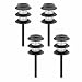Malibu Outdoor One-Light Solar-Powered Tier Light, Black Metal, 4-Pack #LZ10131-4
