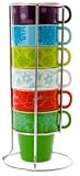 Kitchen & Housewares : Present Time  Coffee set Flower Patchwork tower ceramic