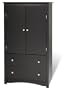 Prepac Sonoma Black 2-Door Armoire