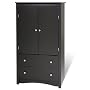 Prepac Sonoma Black 2-Door Armoire