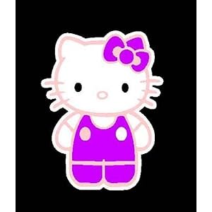 3-Color HELLO KITTY in OVERALLS Vinyl Sticker/Decal