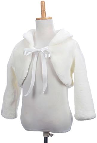 Topwedding Flower Girl Wrap Wedding Party Faux Fur Coat/Jacket Ivory for KID