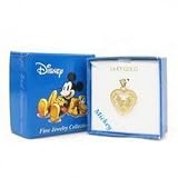 14K Gold Walt Walt Disney Childrens Minnie and Mickey Childrens Heart Pendant