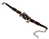 Brown Fashion Beads and Crystal Leather Bracelet *****