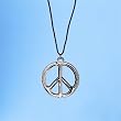 Jumbo Metal Peace Necklace Costume Accessory Jumbo Metal Peace Necklace Costume Accessory