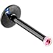 16 Gauge Black Titanium Bioplast Pink Gem Monroe 3/8 Inches